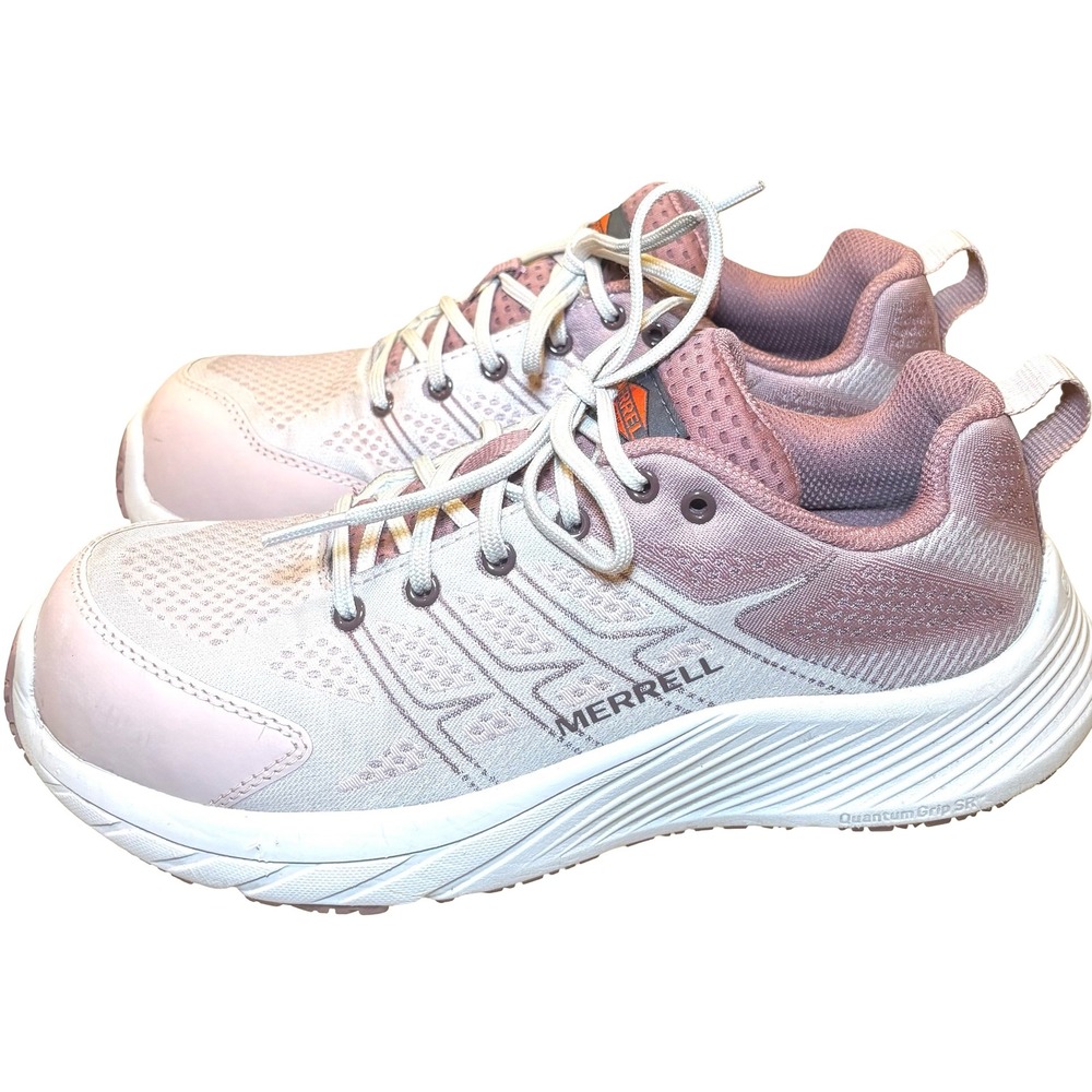 Merrell Antora Sneaker Mock Mauve‎ Pink Slip Resistant Work Shoes Women